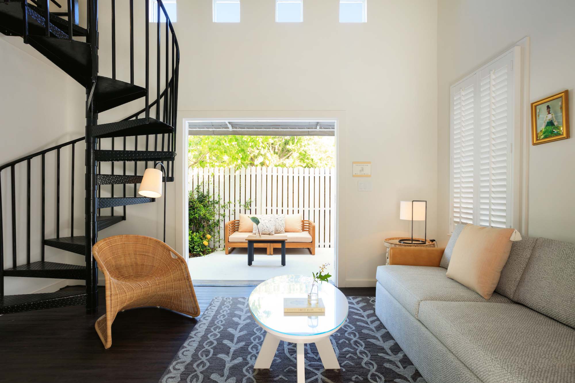 Ellas Two Bedroom Suite Living room and Patio