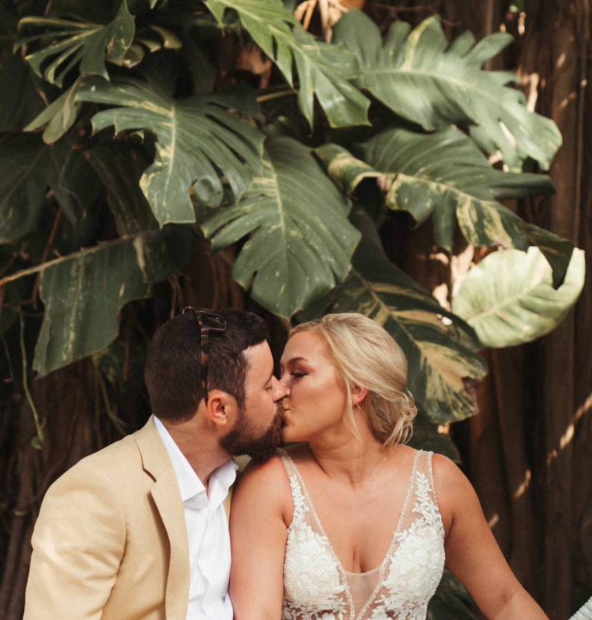 Wedding Couple on Swing