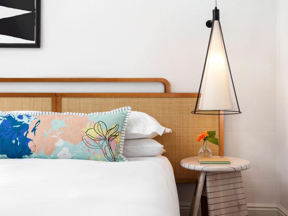 side table and lamp