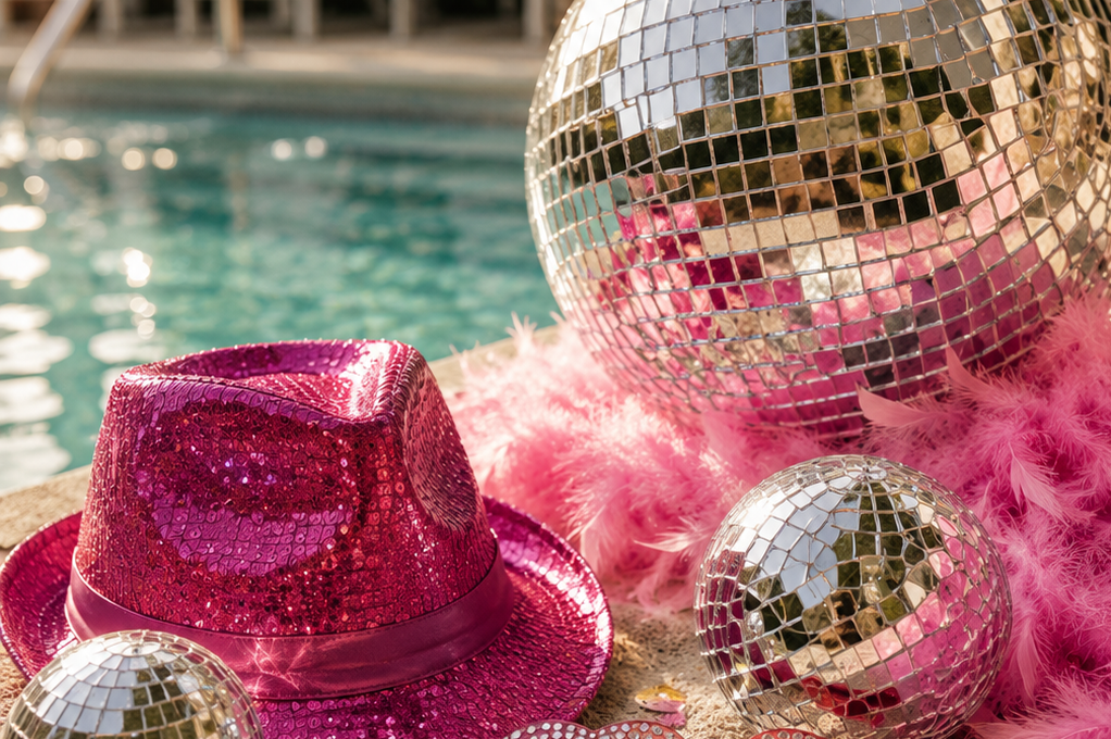 Pool party at Winslows Bungalows